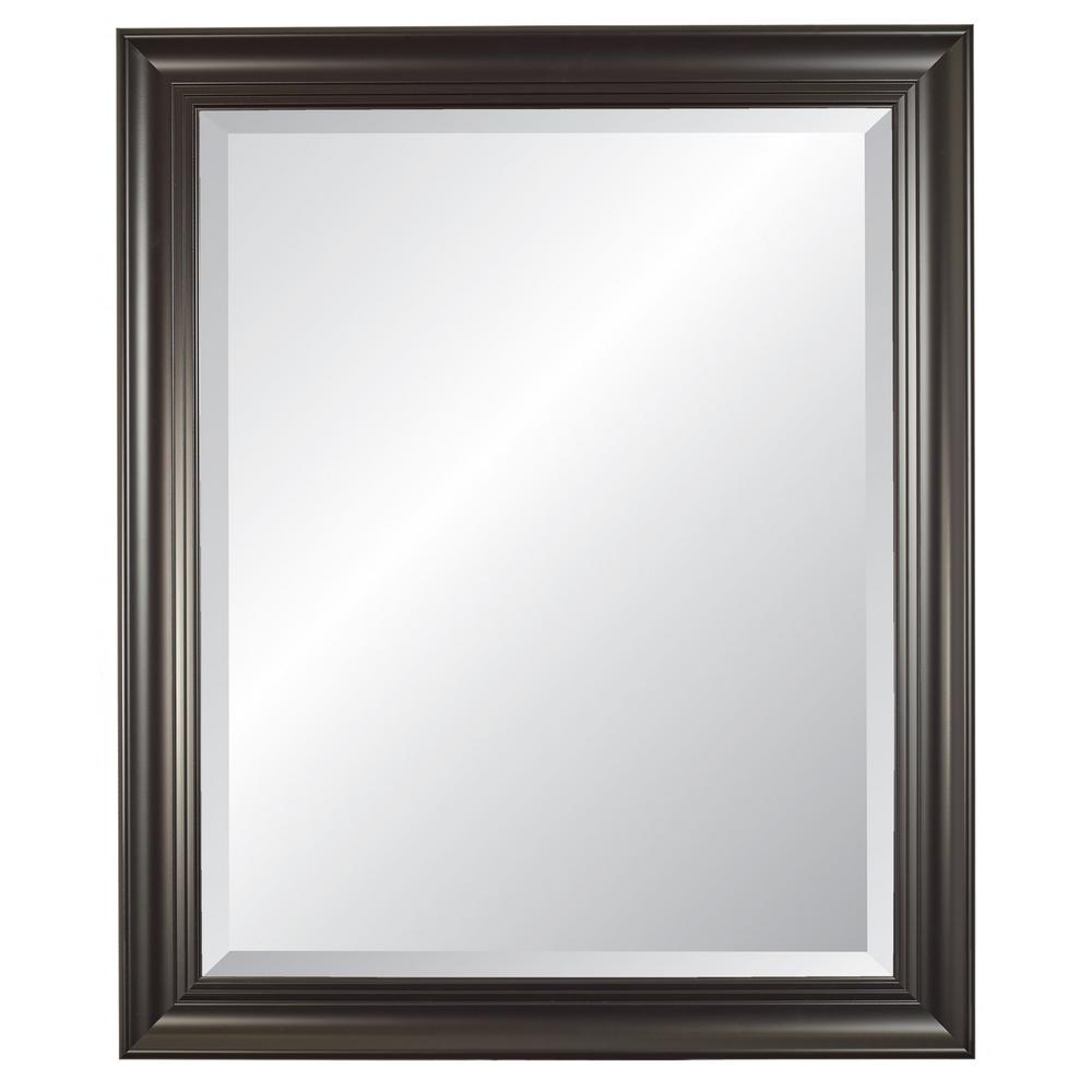 Carraige House 31 in. x 37 in. Black Framed Wall Mirror4402 The Home Depot