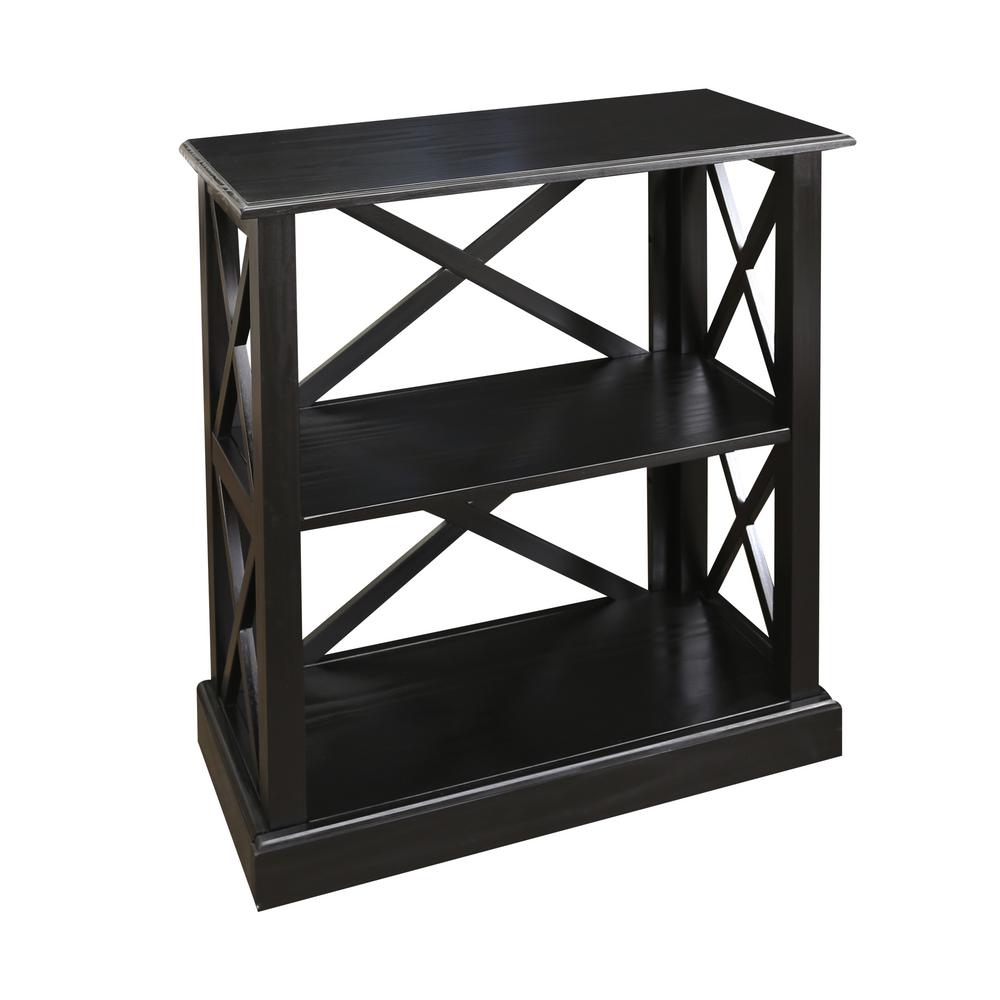 Casual Home Bay View Black 3Shelf Bookcase 36332 The Home Depot