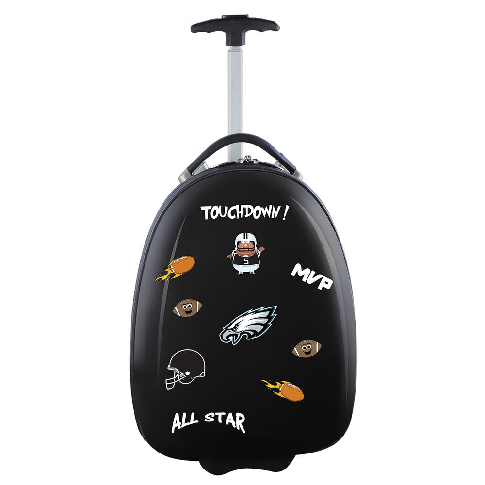 Denco NFL Philadelphia Eagles 18 in. Black Kids Pod Luggage Suitcase