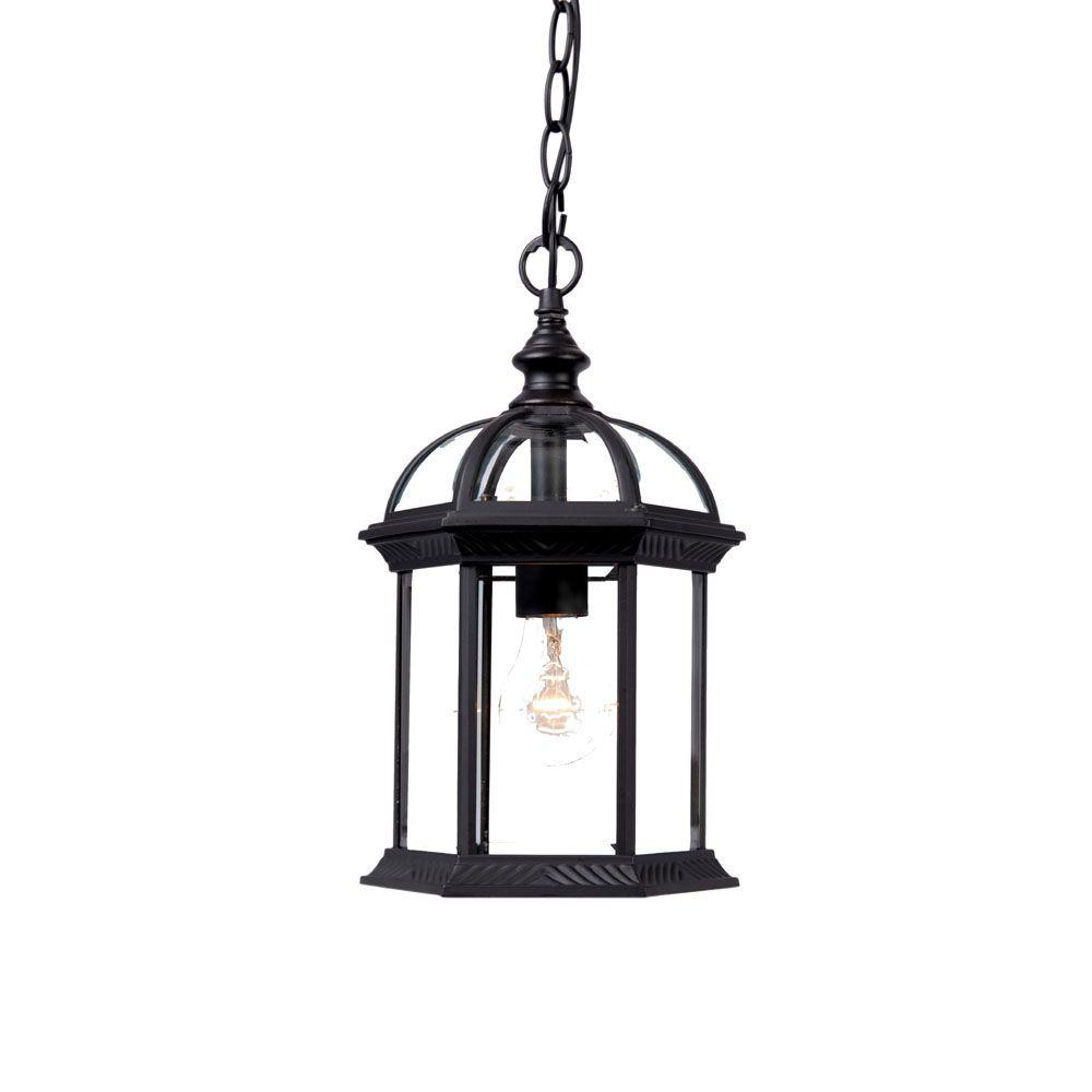 Acclaim Lighting Dover Collection 1-Light Matte Black Outdoor Hanging ...