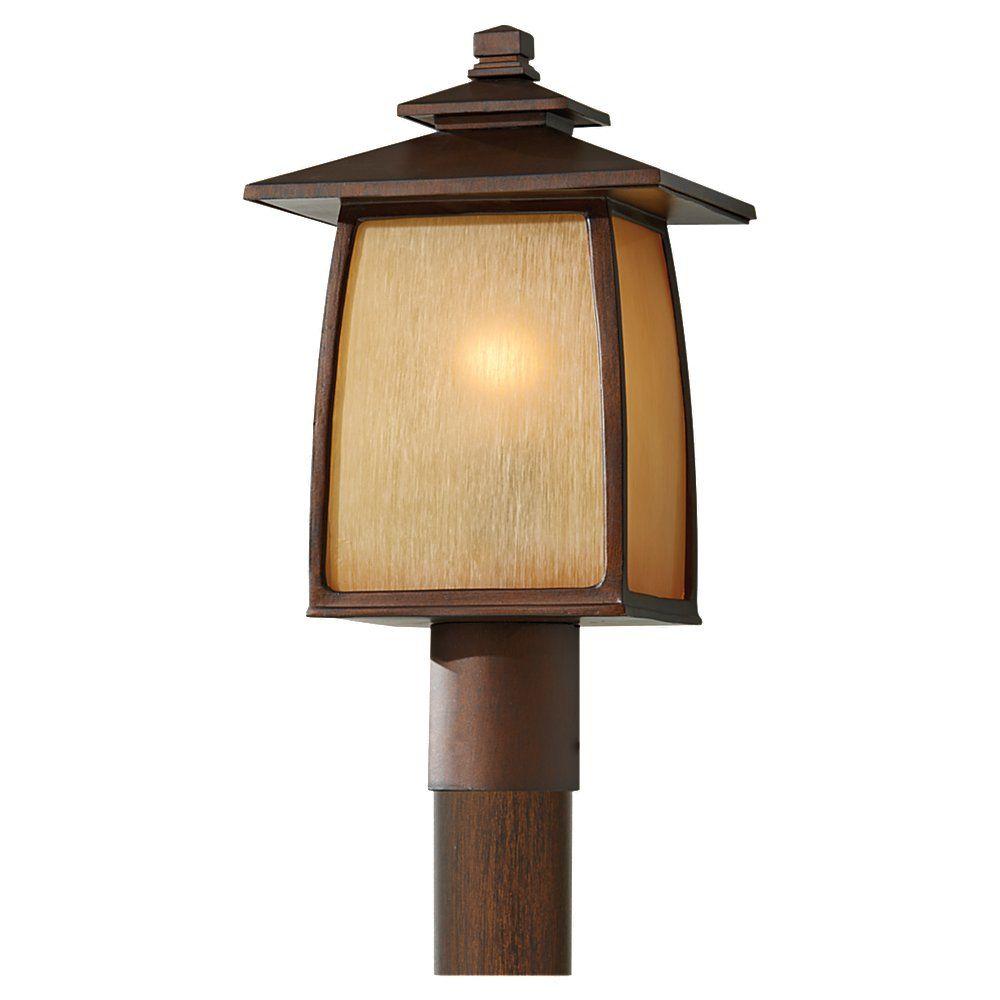 Feiss Wright House 1-Light Sorrel Brown Outdoor Post Light by Feiss