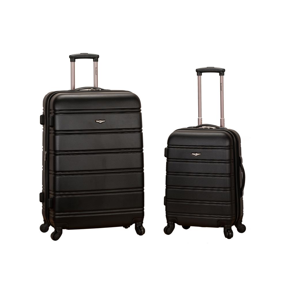 Rockland Melbourne Expandable 2-Piece Hardside Spinner Luggage Set, Black was $340.0 now $102.0 (70.0% off)