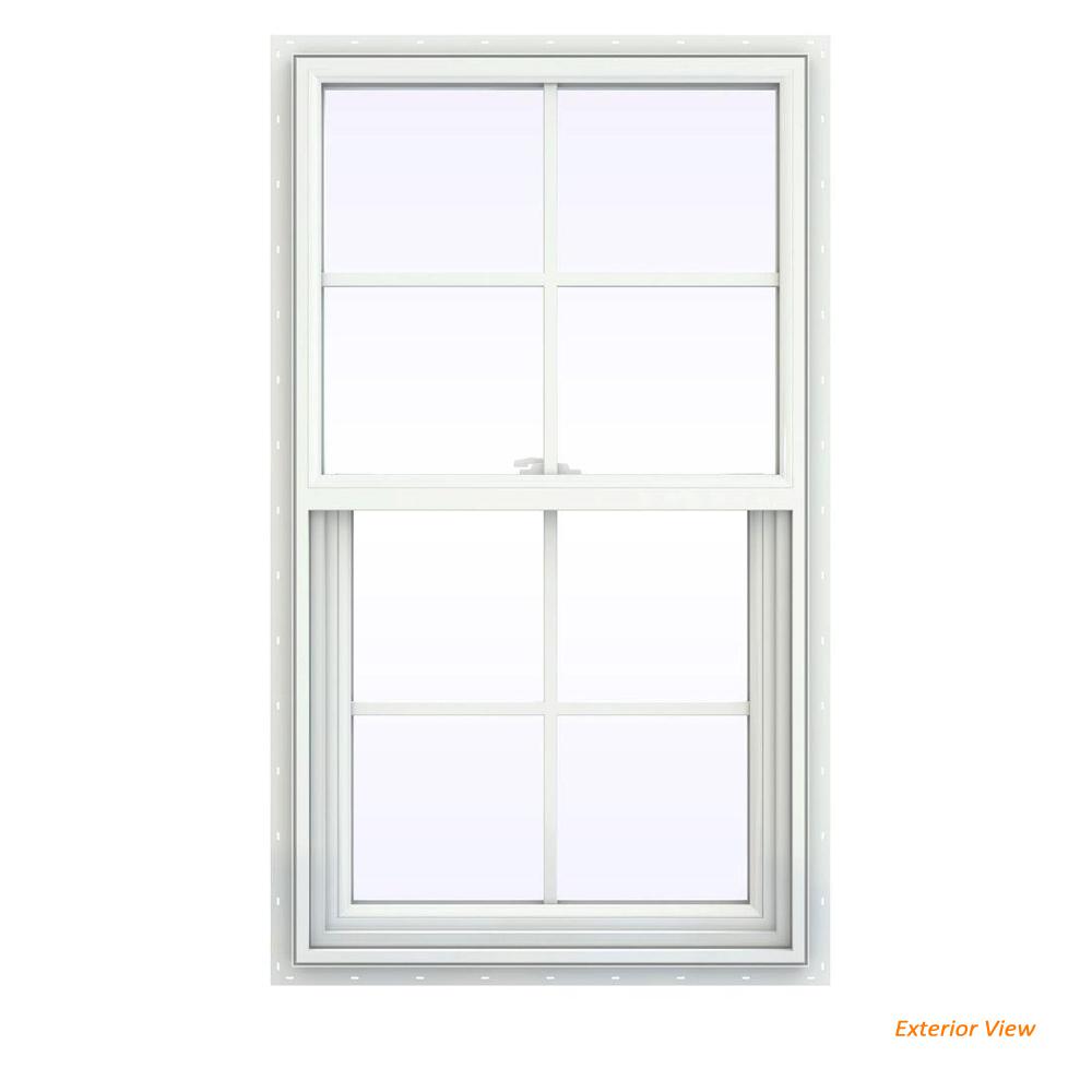 Jeld Wen 23 5 In X 47 V 2500 Series White Vinyl Single Hung Jeld Wen 23 5 In X 47 V 2500 Series White Vinyl