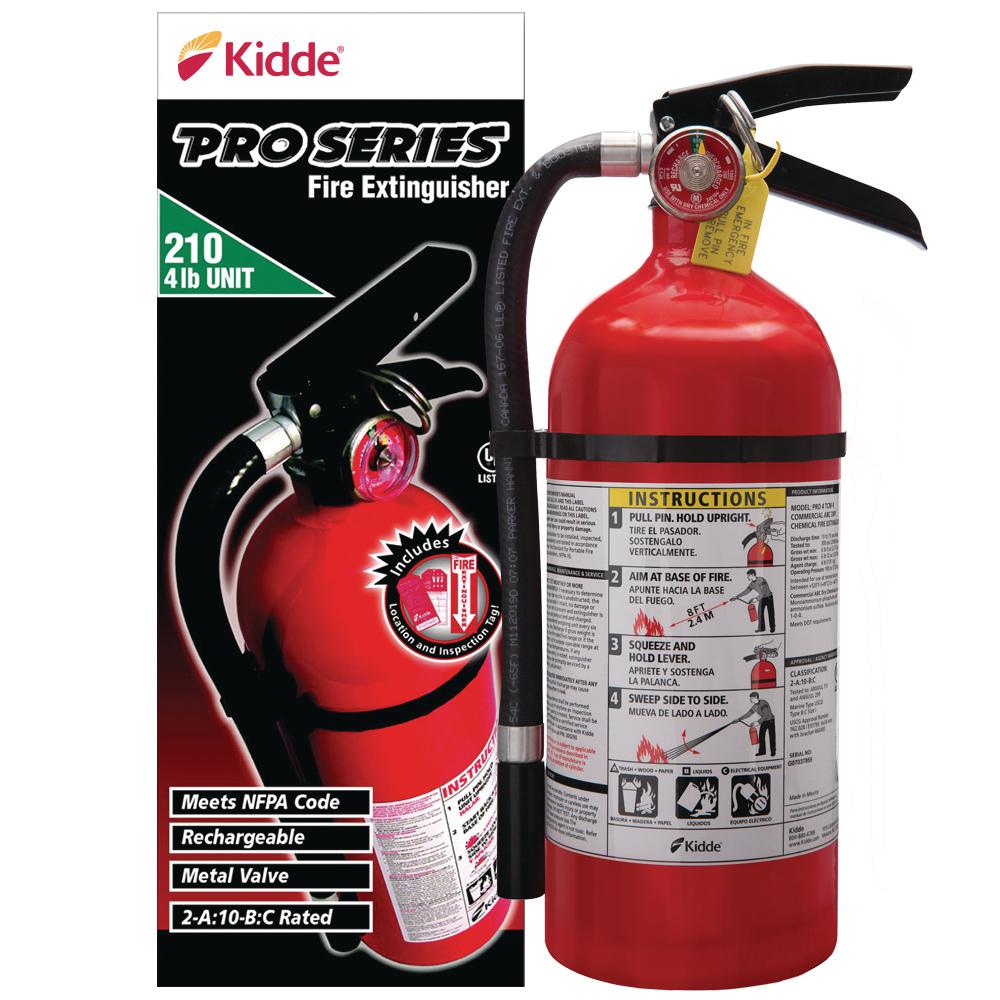 Kidde Pro Series 210 Fire Extinguisher With Hose & Easy Mount Bracket ...