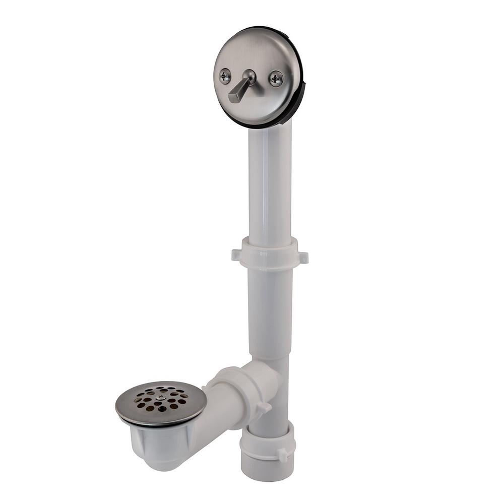 Everbilt Trip Lever 1 2 In White Poly Pipe Bath Waste And Everbilt Trip Lever 1 2 In White Poly Pipe Bath Waste And