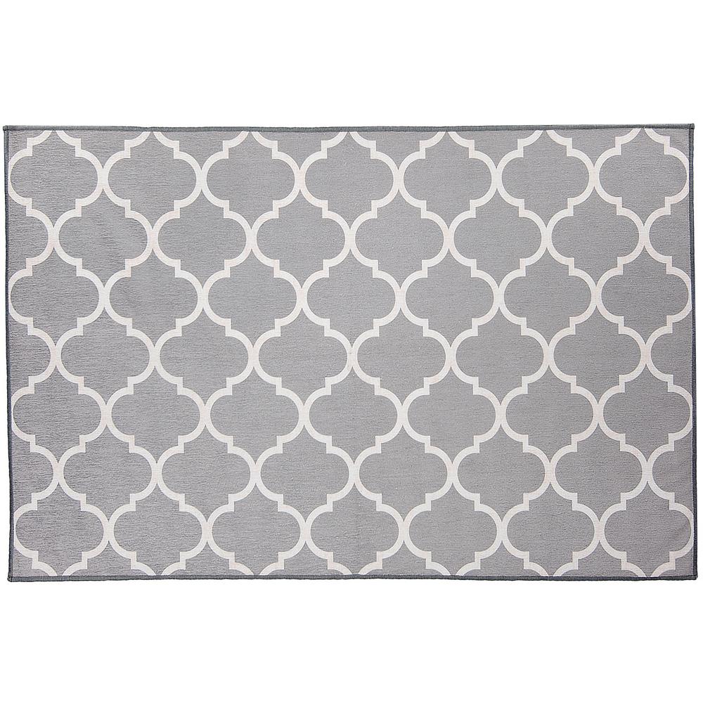 Ruggable Washable Moroccan Trellis Light Grey 3 Ft X 5 Stain Resistant Accent Rug
