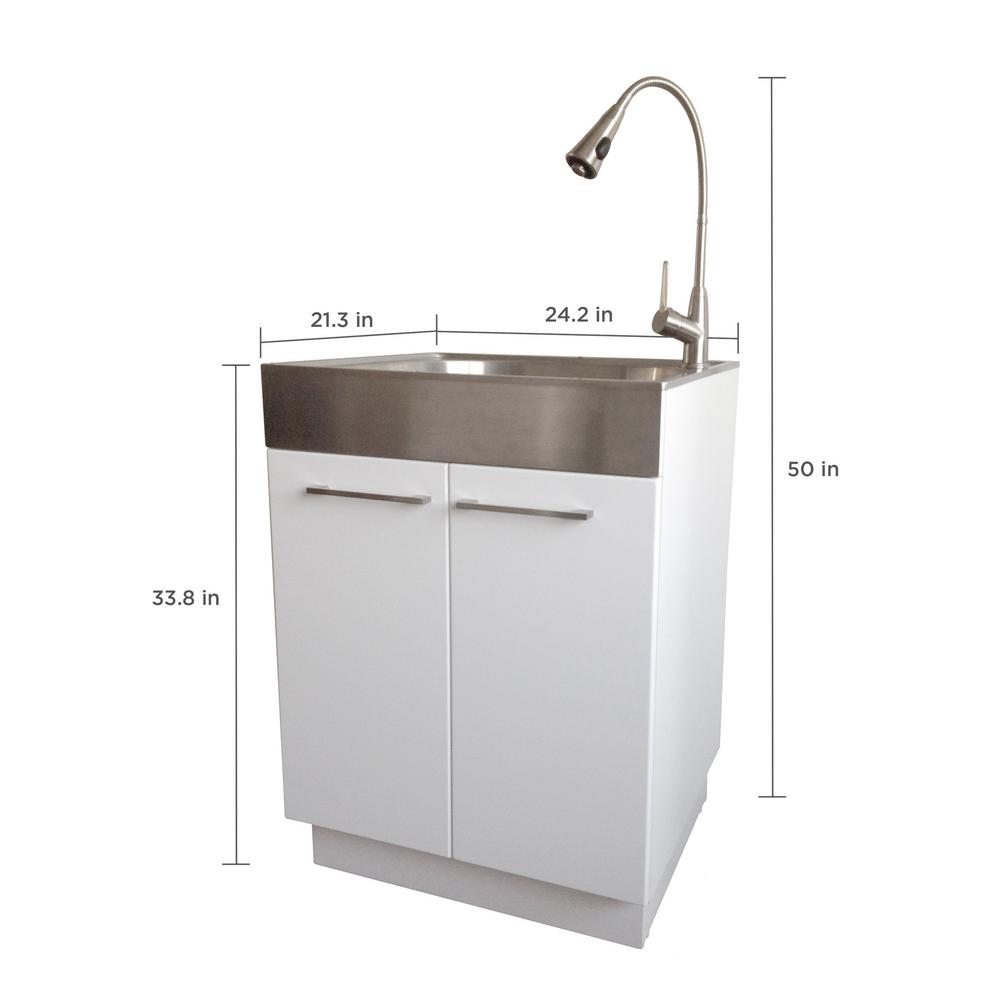 Presenza All In One 24 2 In X 33 8 In Stainless Steel Laundry Sink