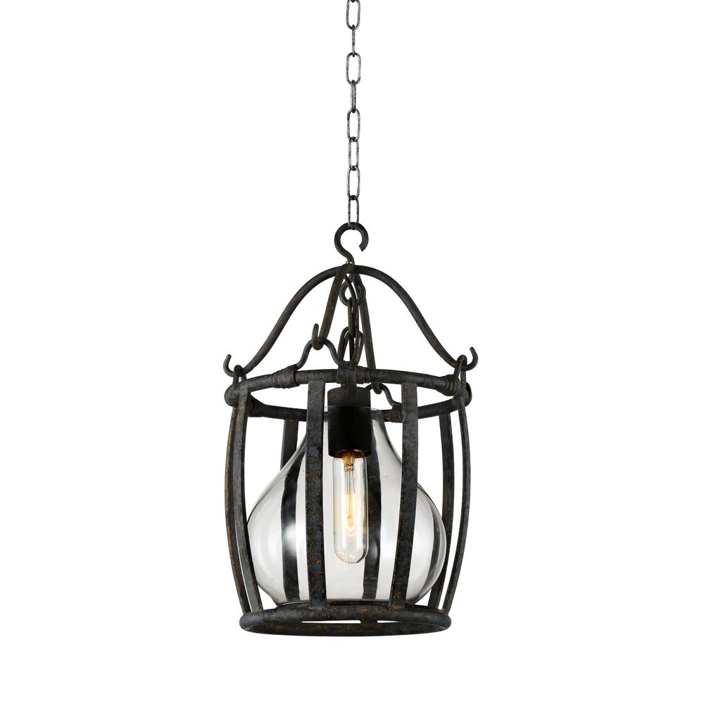 Crystal World Imperial 1-Light Antique Black Pendant ...