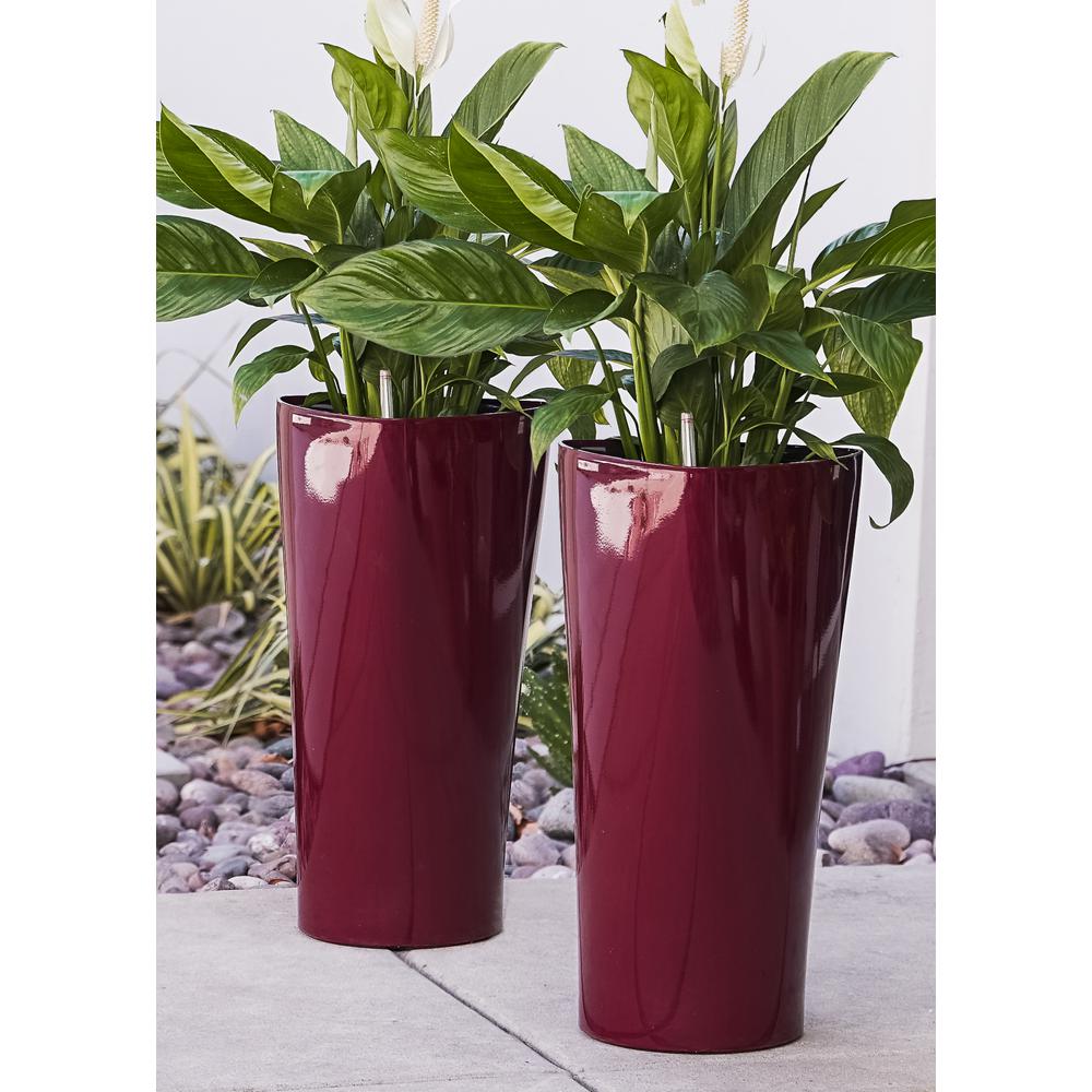 Canary Products Xbrand 22 in. Tall Red Plastic Nested Self Watering