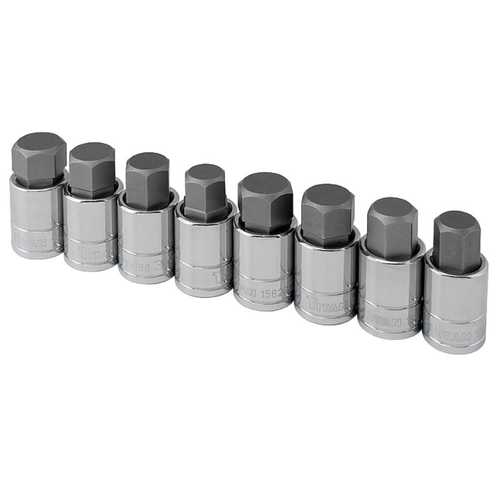 UPC 802090161582 product image for TITAN Large Hex Bit Socket Set | upcitemdb.com