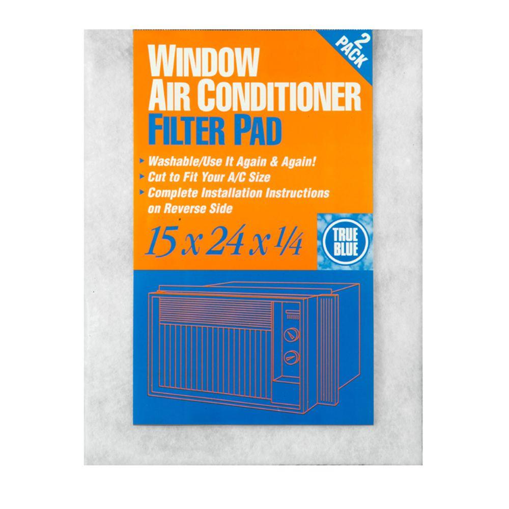 True Blue 15 in. x 24 in. x 1/4 in. Window AC FPR 2 Washable Filter (12Pack)11524.25.12 The