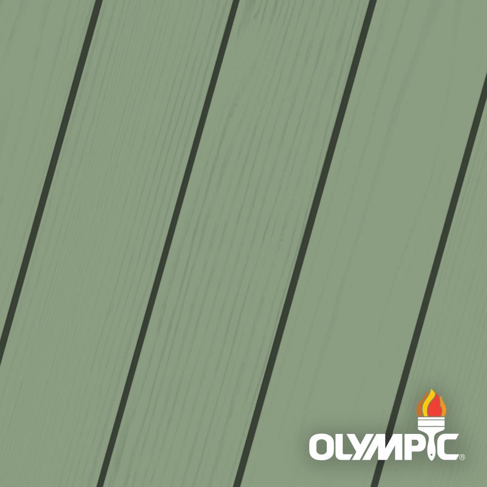 Olympic Maximum 1 Gal Woodland Green Solid Color Exterior Stain And Woodland Green Solid Color Exterior Stain And Sealant In One
