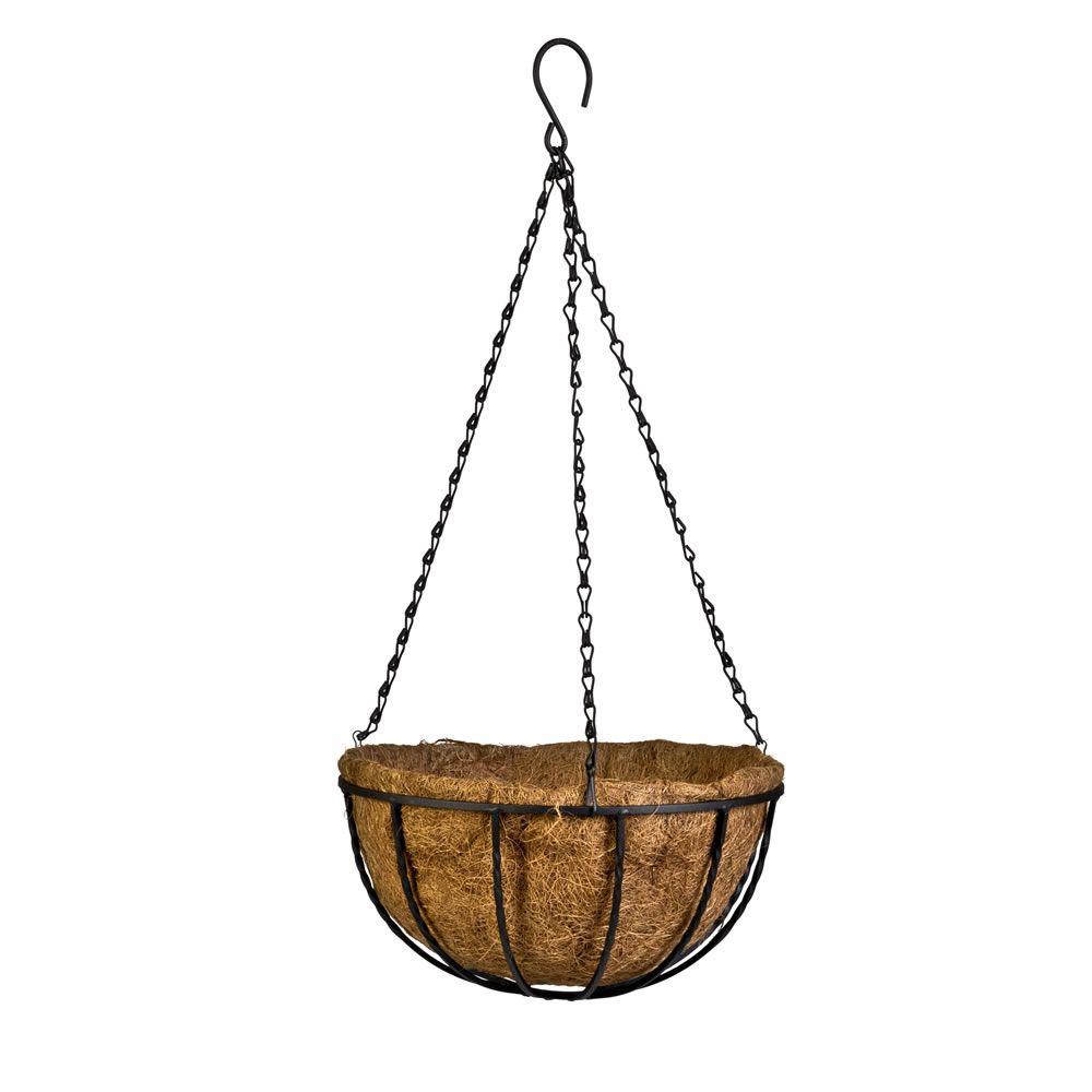 CobraCo Canterbury 12 in. Metal and Coconut Liner Hanging BasketHBCB12