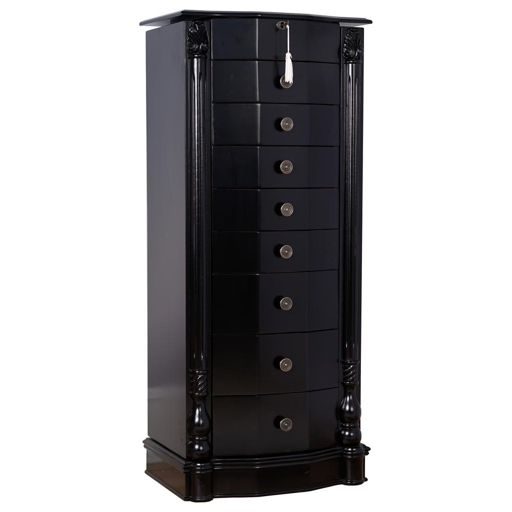 black stand up jewelry box