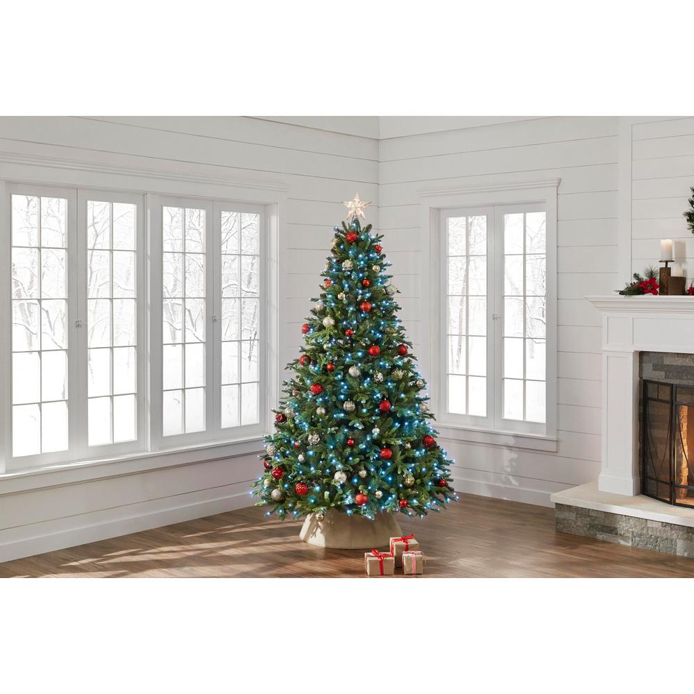 Twinkly 7 5 Ft Pre Lit Led Swiss Mountain Spruce Artificial Christmas Tree With 600 Twinkly App Lights