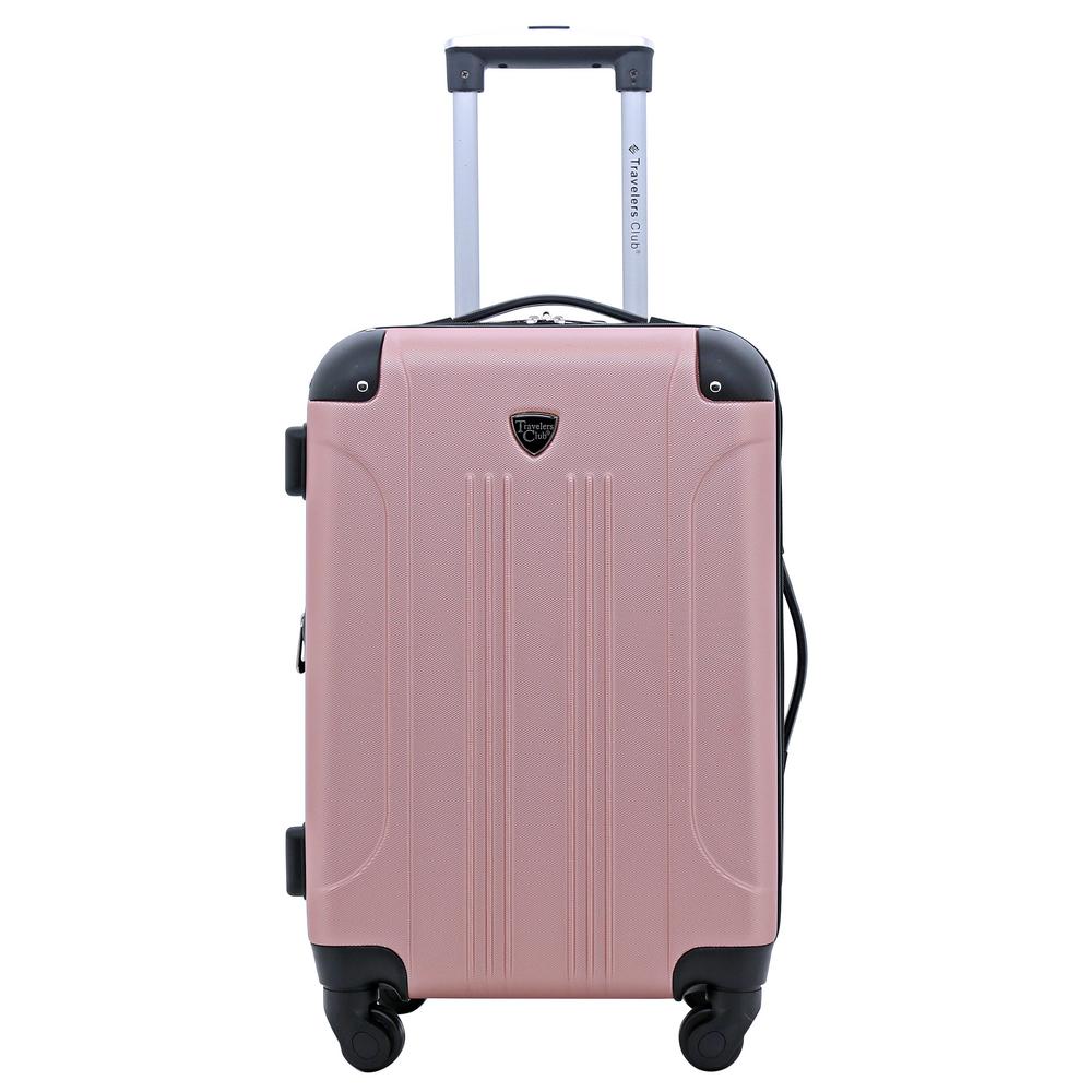 20 in. Hardside Carry-On with Spinner Wheels Suitcase, Rose Gold