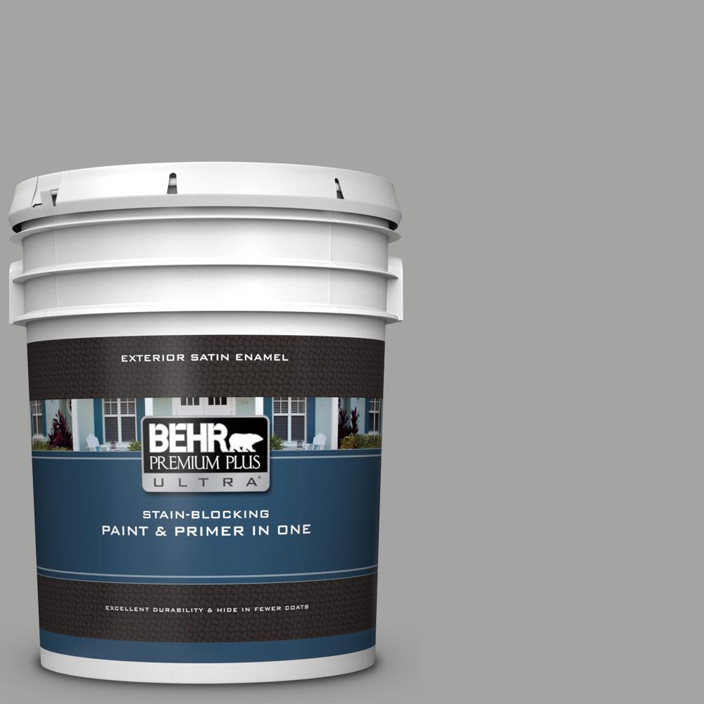 BEHR Premium Plus Ultra 5 gal. PPU2418 Great Graphite Satin Enamel