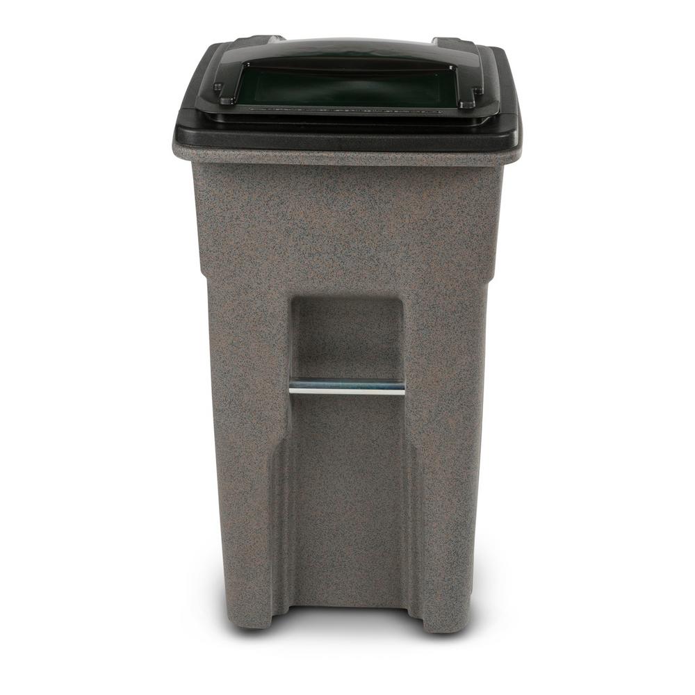 Toter 32 Gal. Wheeled Graystone Trash Can25532R1129 The Home Depot