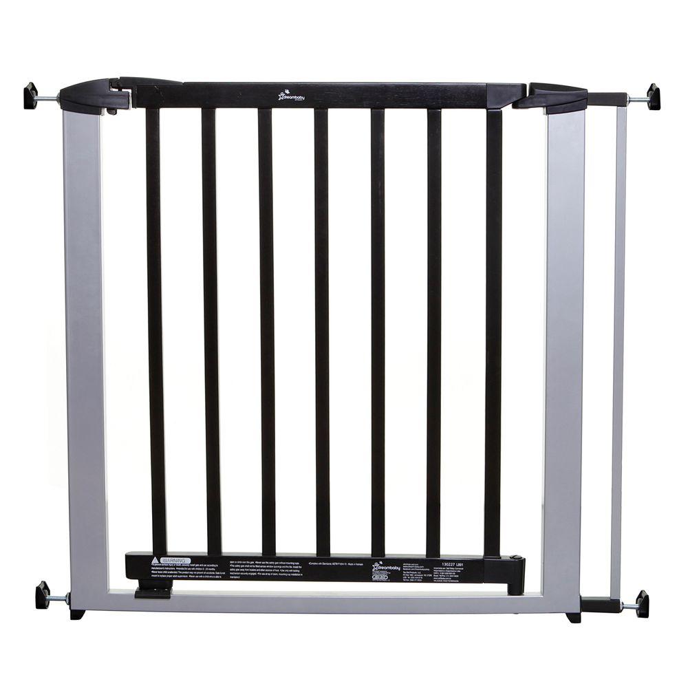 Dreambaby 29 in. H Windsor Gate in Silver Color with Dark WoodL880