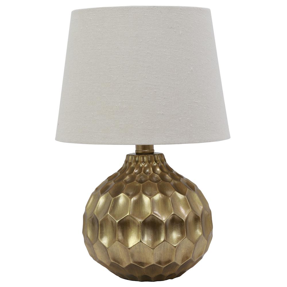 decor therapy bing faceted table lamp with linen shad