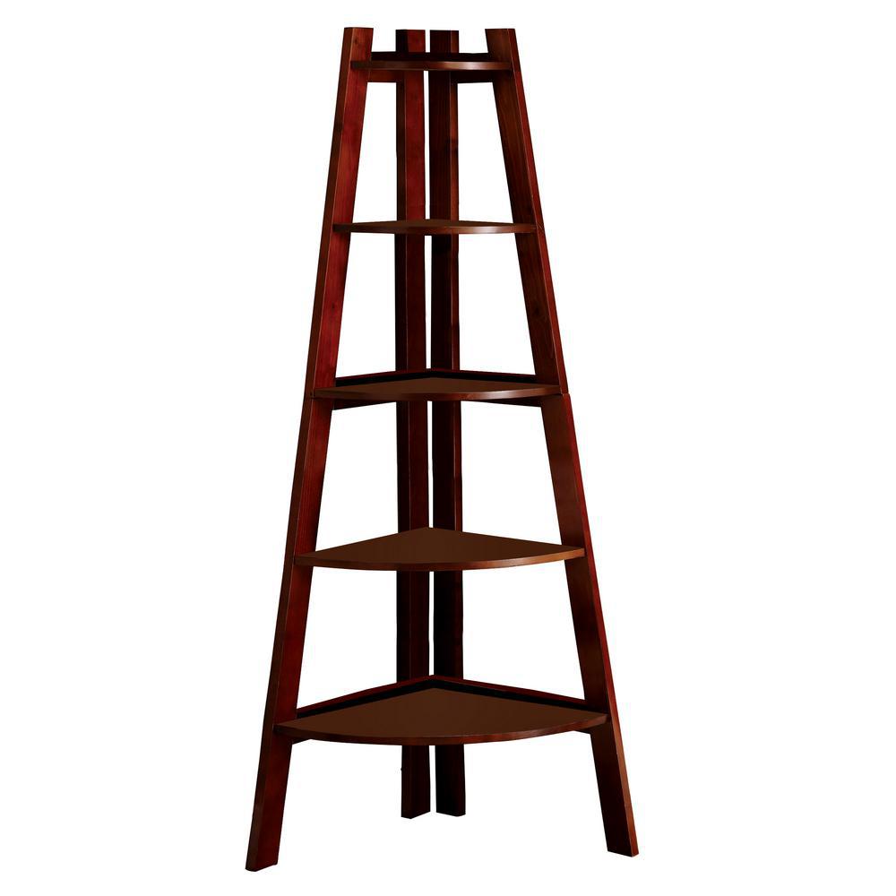 Worldwide Lyss Cherry Ladder Bookshelf VCMAC6214CH The