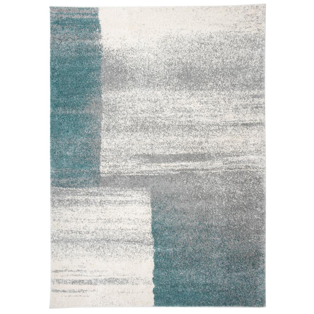 World Rug Gallery Contemporary Distressed Bo Design Ultra Soft Fluffy Blue 5 Ft X 7 Area