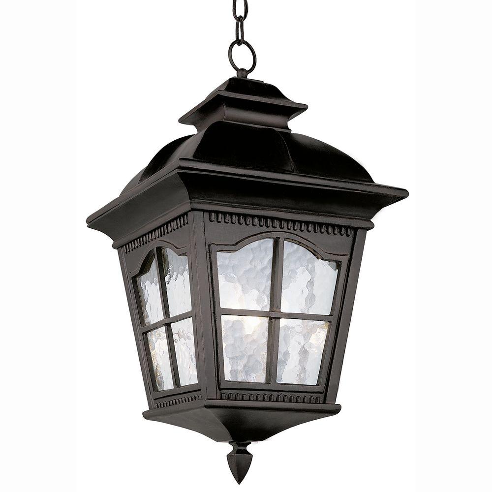 Bel Air Lighting Bostonian 3 Light Outdoor Hanging Black Lantern