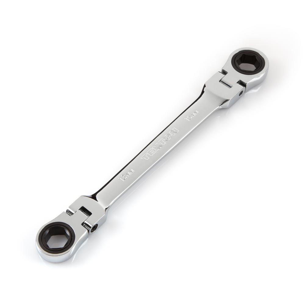 TEKTON 13 mm x 15 mm FlexHead Ratcheting Box End WrenchWRN76109 The