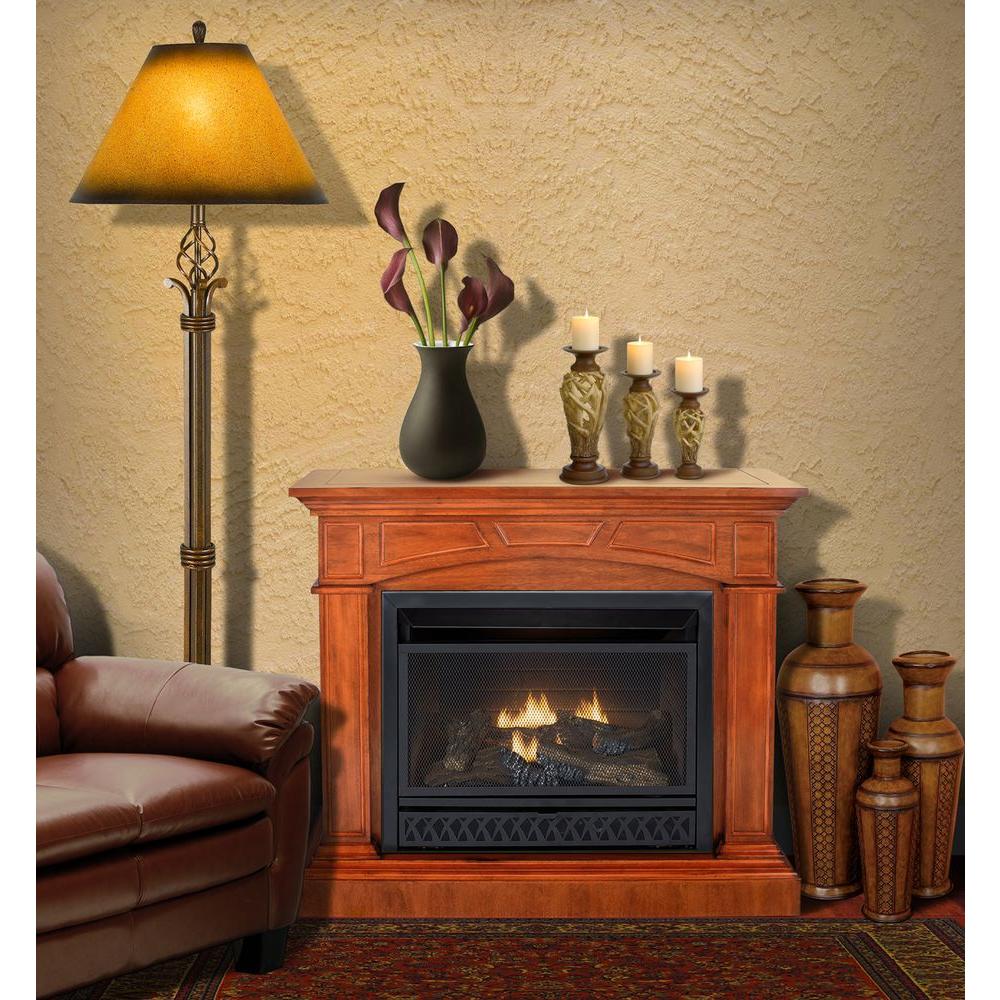 Emberglow 43 in. Convertible VentFree Dual Fuel Gas Fireplace in CherryVFF26NLM  The Home Depot