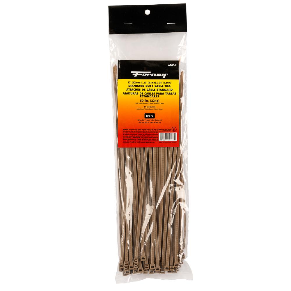 Brown Cable Zip Ties Wire & Conduit Tools The Home Depot