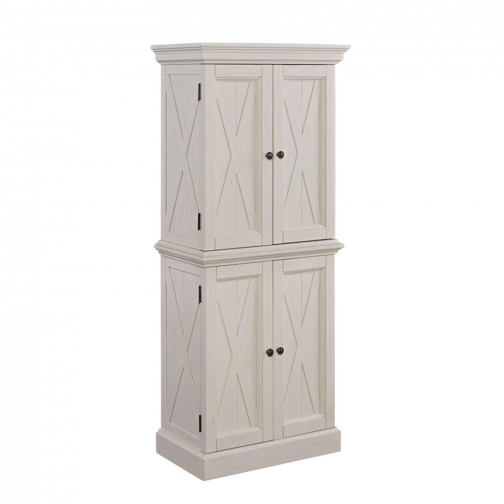 Homestyles Seaside Lodge Hand Rubbed White Kitchen Pantry 5523 69