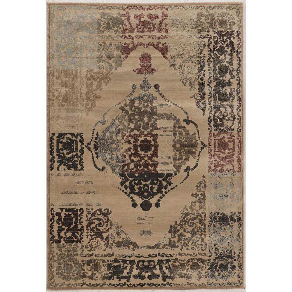 Linon Home Decor Jordan Collection Vintage Medallion Beige 5 Ft X Linon Home Decor Jordan Collection