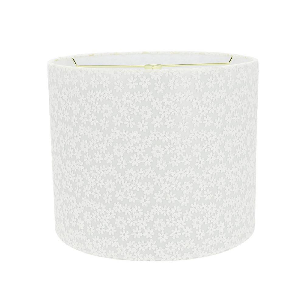 white floral lamp shade