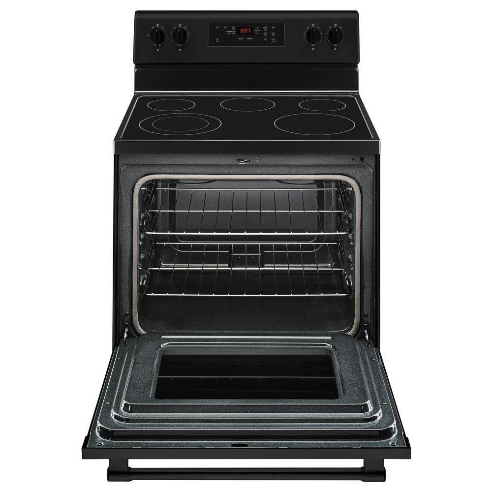 Maytag 5 3 Cu Ft Electric Range Shatter Resistant Cooktop In