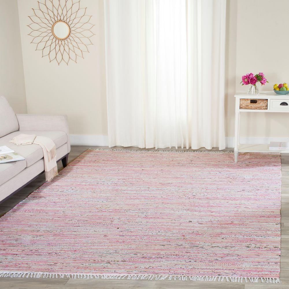 Safavieh Rag Rug Light Pink Multi 6 Ft X 9 Area Rar125e Safavieh Rag Rug Light Pink Multi 6 Ft X 9 Area