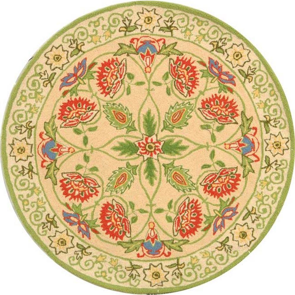 Safavieh Chelsea Beige/Green 3 ft. x 3 ft. Round Area RugHK330A3R