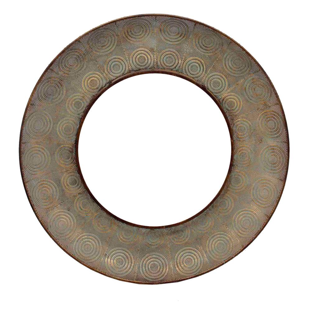 Zuo Modern Avila Large Antique Gold Round Mirror A11885 The Home Depot Zuo Modern Avila Large Antique Gold Round Mirror