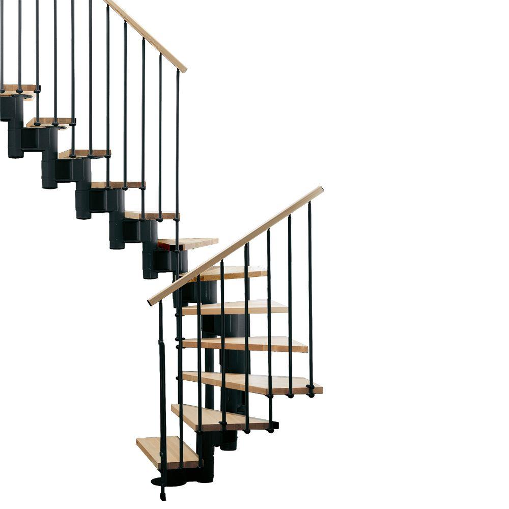 Arke Kompact 35 in. Black Modular Staircase 