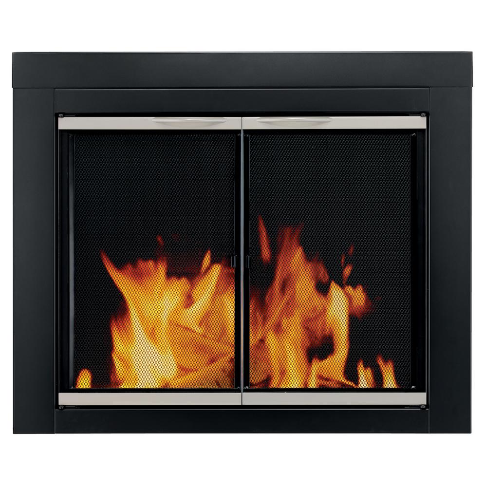 Brass Fireplace Doors Fireplaces The Home Depot Alsip Large Glass Fireplace Doors