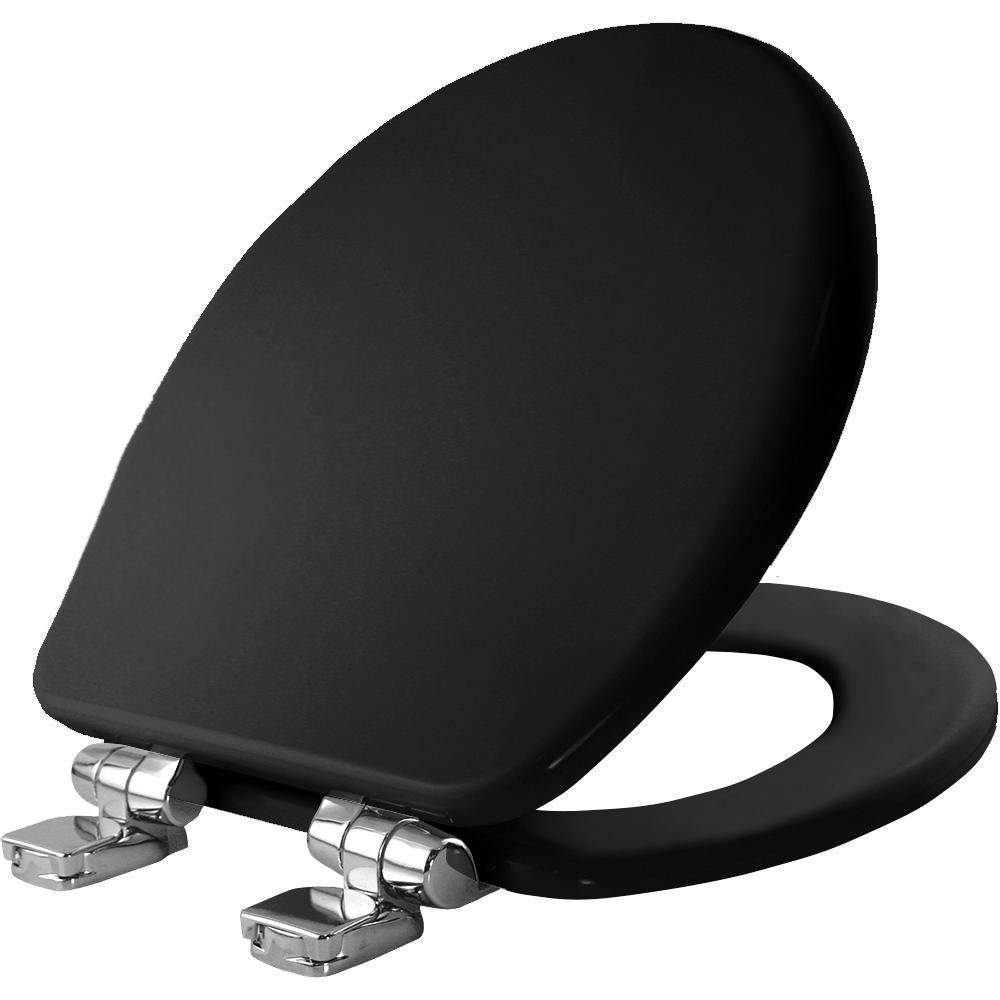 BEMIS Round Closed Front Toilet Seat in Black-9170CHSL 047 ...