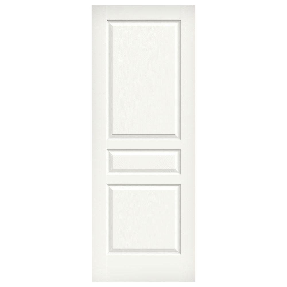 JELDWEN 30 in. x 80 in. Avalon White Painted Textured Hollow Core