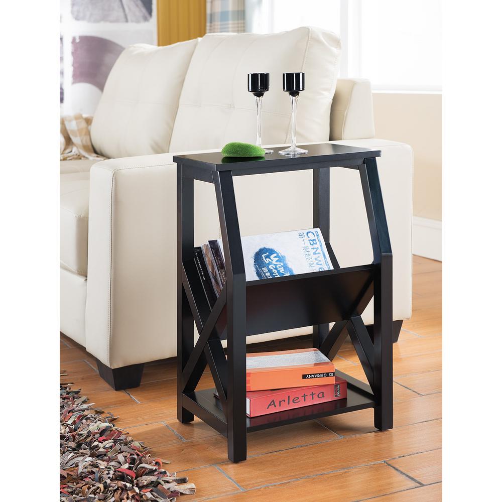 Kings Brand Furniture Black Wood Magazine Rack End Table 4021rm Black Wood Magazine Rack End Table Kings Brand Furniture