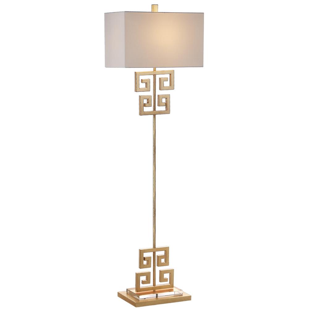gold geometric floor lamp