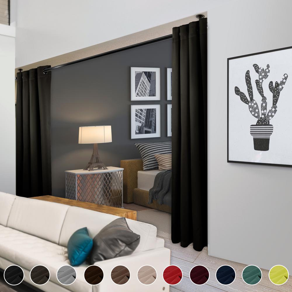 Rod Desyne Heavy Duty Drapery 96 In W X 108 In H Panel In Dark