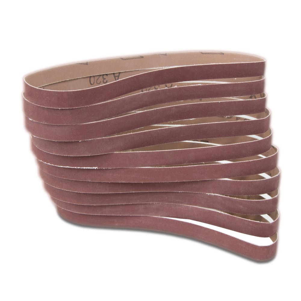 Wen 80-Grit 1/2 inch x 18 inch Sanding Belt Sandpaper (10-Pack) by WEN