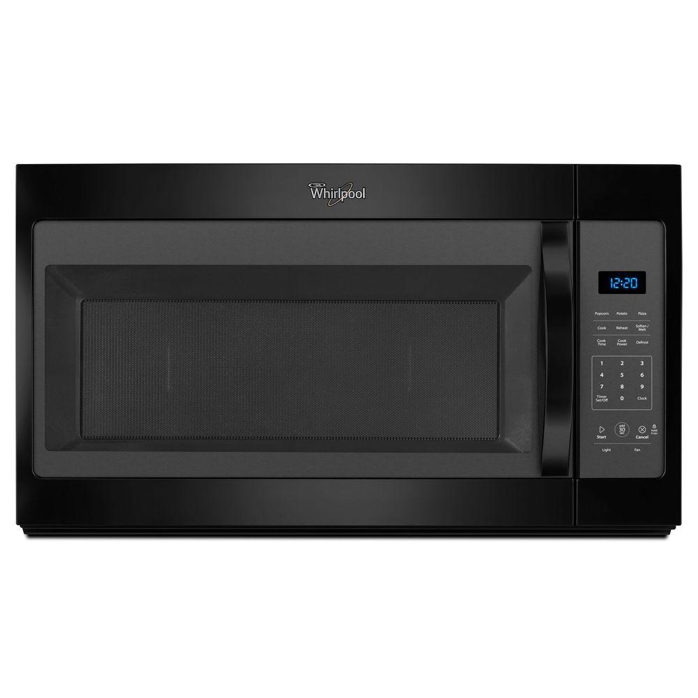 Whirlpool 1 7 Cu Ft Over The Range Microwave In Black Wmh31017fb Specifications