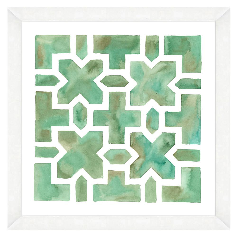 Vintage Print Gallery Watercolor Cuban Tiles Ii Framed Archival Watercolor Cuban Tiles Ii Framed Archival Paper Wall Art 20 In X Full Size