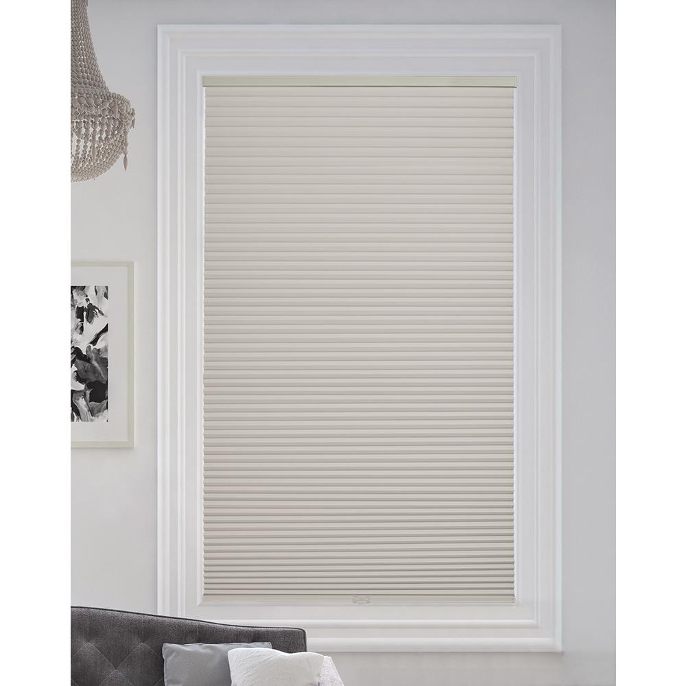 Blindsavenue Winter White Cordless Blackout Fabric Cellular Shade 9/16 In. Single Cell 54 In. W X 72