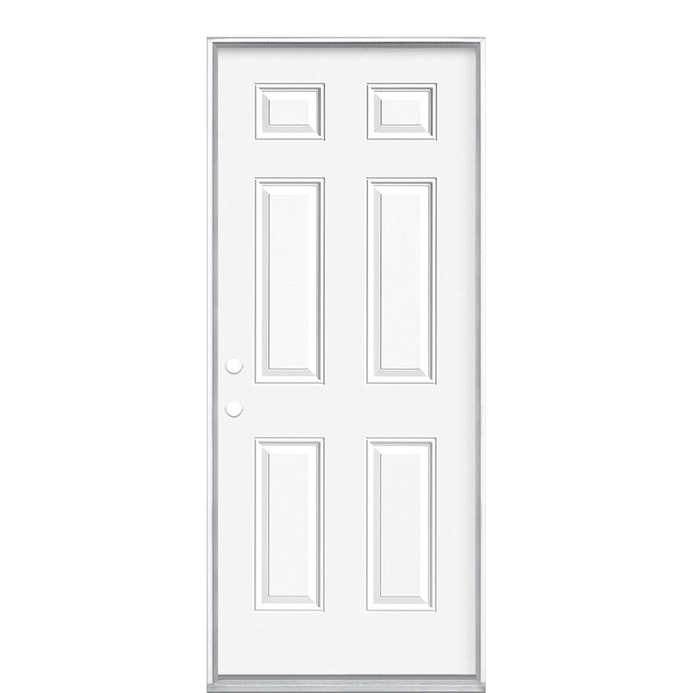 Masonite 32 In X 74 In Mobile Home Right Hand Inswing Primed Steel Prehung Front Exterior Door No Brickmold 04248 The Home Depot