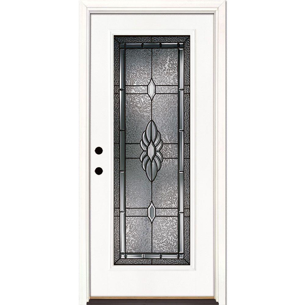 Feather River Doors 37 5 In X 81 625 Preston Patina Full Lite 37 5 In X 81 625 Shire Patina Full Lite Unfinished Smooth Right Hand Feather River